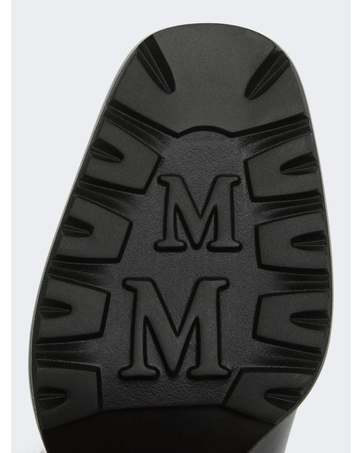 Max Mara Black Mary Buckle-Strap Block Heel Pumps