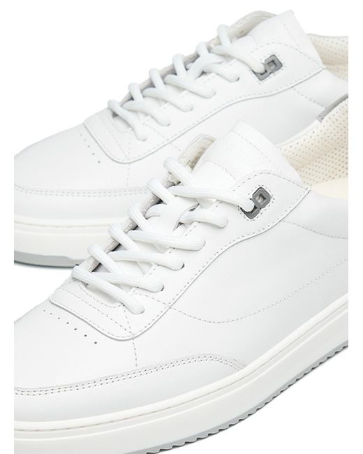 Filling Pieces White Lace-Up Sneakers for men