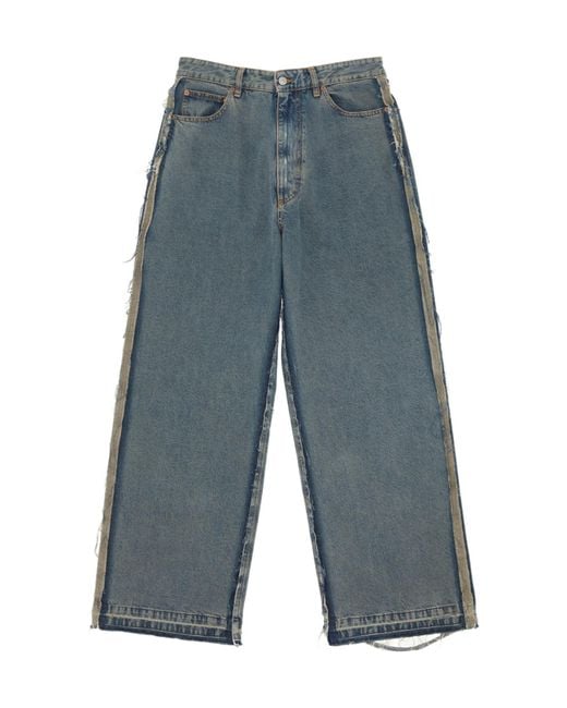 MM6 by Maison Margiela Blue Distressed Straight-Leg Jeans for men