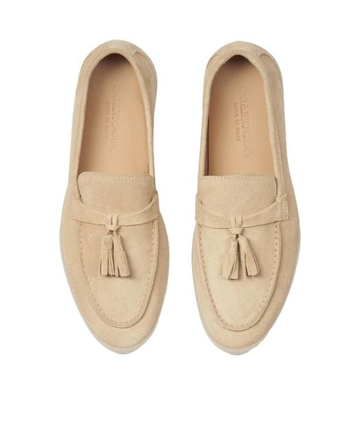Scarosso Natural Leandra Tassel-Detailed Loafers
