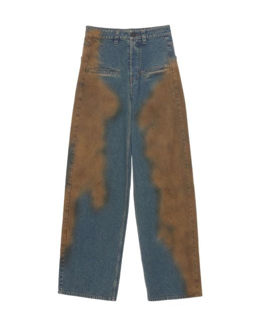 Uma Wang Blue Belt-Loop Jeans