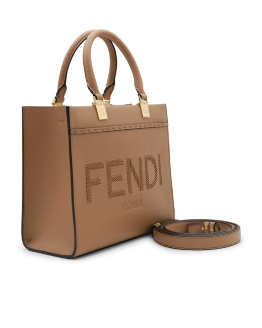 Fendi Green Sunshine Lace-Up Logo Small Top Handle Bag