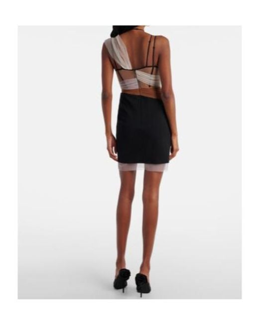 Nensi Dojaka Black Sacha Corset Minidress