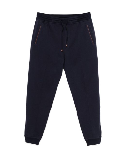 Brunello Cucinelli Blue Contrasting-Trim Track Pants for men