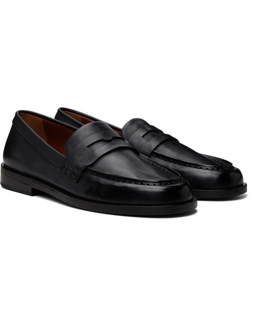 Marsèll Black Mocasso Leather Loafers for men