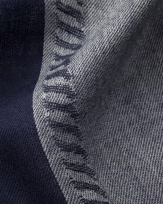Prada Blue Wool And Silk Stole for men