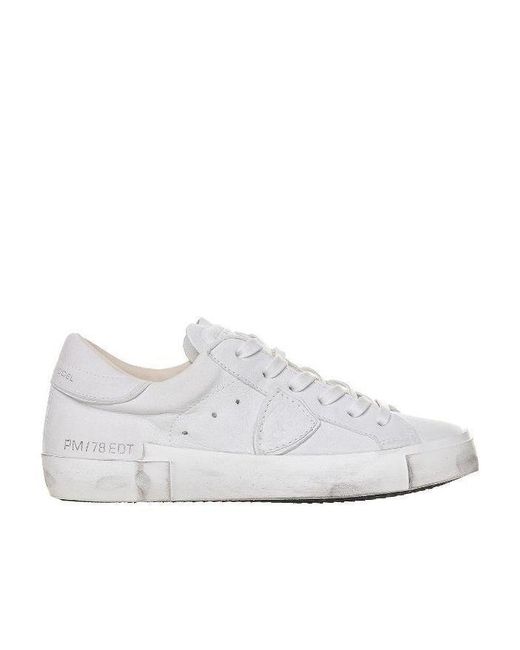 Philippe Model White Prsx Basic Low-Top Sneakers
