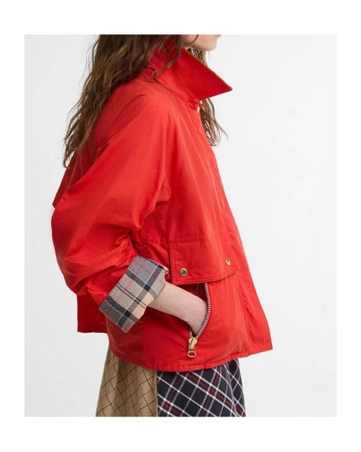 Barbour Red Mackworth D-Ring Jacket
