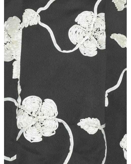 ROTATE BIRGER CHRISTENSEN Black Flower Mini Dress