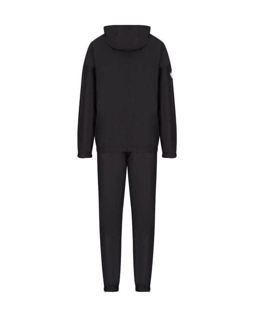 EA7 Black Ventus7 Suit With Zipped Hoodie And Joggers Multisport for men