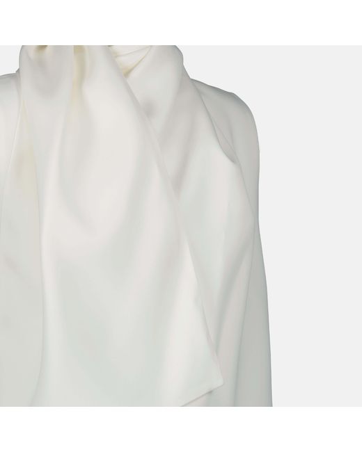 Khaite White Wrap Detailed Sleeveless Top
