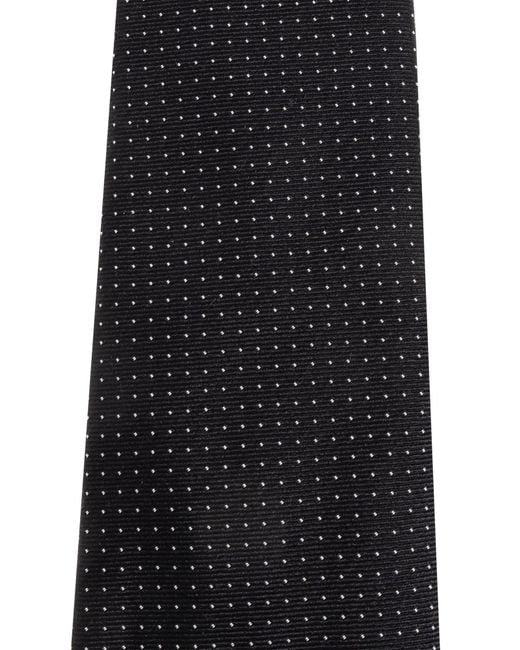 Giorgio Armani Black Dotted Tie for men