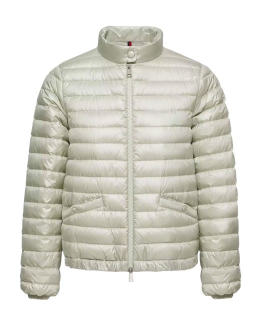 Moncler Gray Azalee Zip-Up Short Quilted Jacket