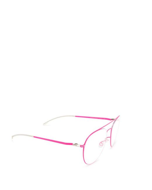 Mykita White Aero Aviator Frame Glasses for men