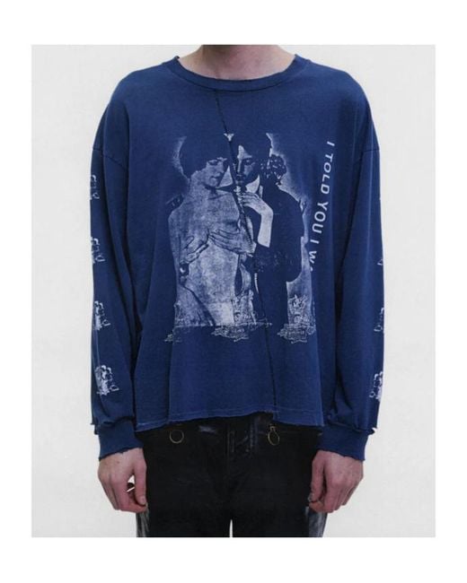 Enfants Riches Deprimes Blue Enfants Riches Déprimés Long-Sleeved Distressed T-Shirt for men
