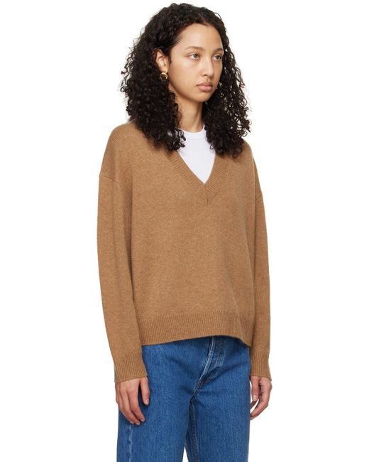 Anine Bing Blue Lee V-Neck Cashmere Jumper