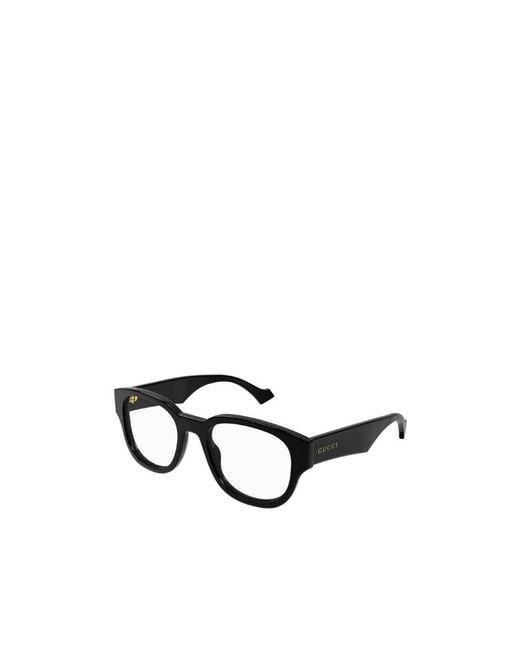 Gucci White Eyewear Panthos Frame Glasses for men