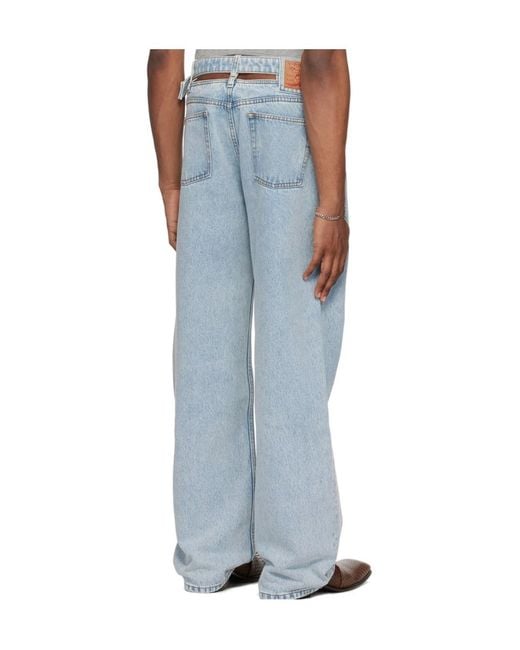Y. Project Blue Y Belt Jeans for men
