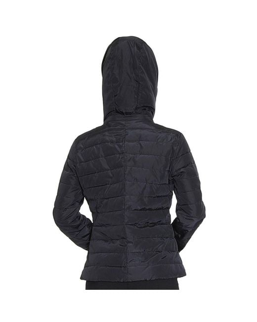 Armani Jeans Blue Logo Hooded Down Jacket