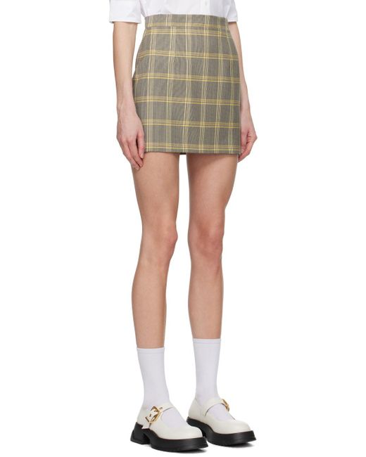 Marni Green Prince Of Wales Mini Skirt
