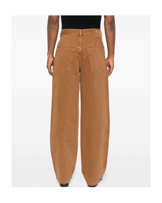 Isabel Marant Brown Jameson Logo Patch Jeans for men