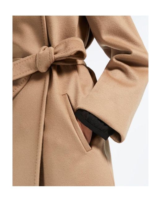 Max Mara Natural Mango Girdle Coat