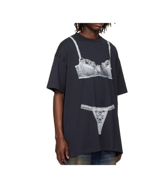 VAQUERA Blue Trompe L'Oeil T-Shirt for men