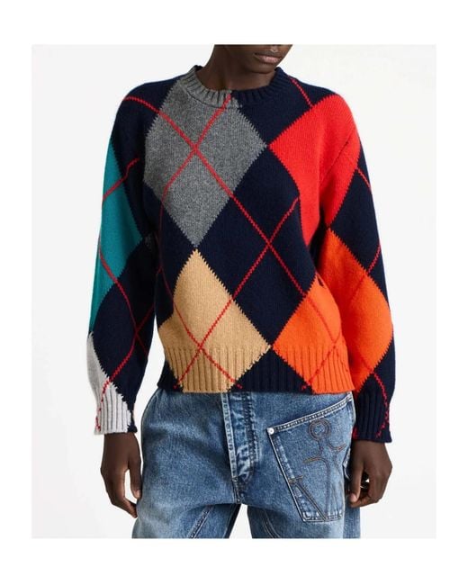J.W. Anderson Blue X Pringle Of Scotland Crew-Neck Sweater