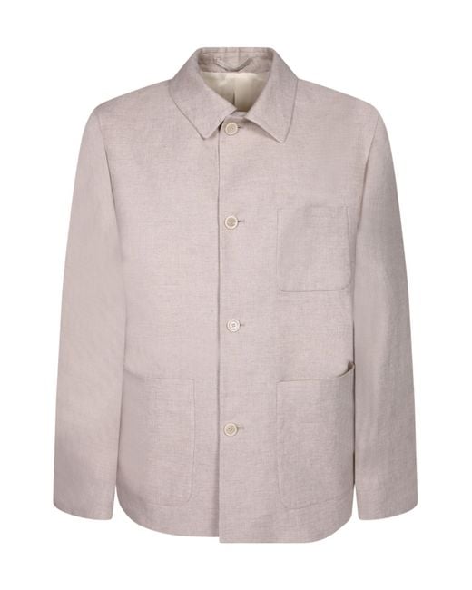 Lardini Pink Long Sleeve Buttoned Shirt for men