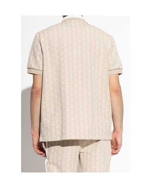 Lacoste Natural Monogram Jacquard Classic Fit Polo Shirt for men