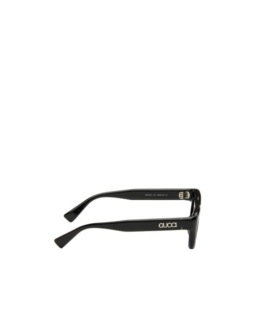 Gucci White Eyewear Rectangular Frame Sunglasses for men