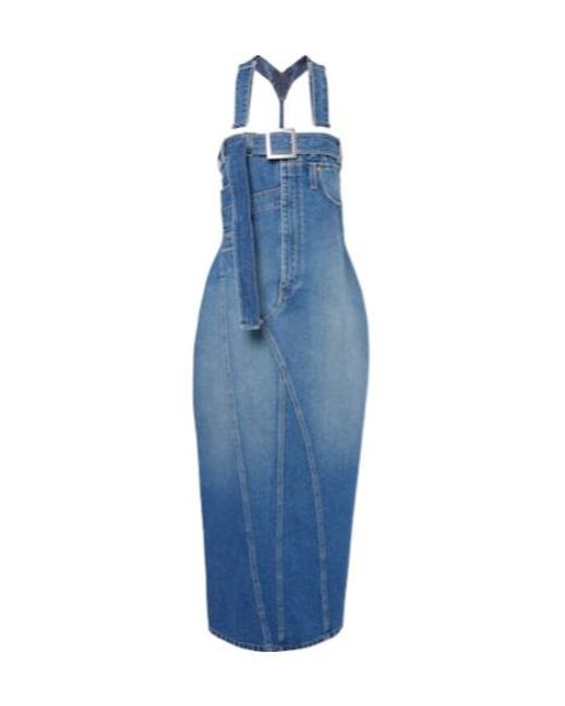 Jean Paul Gaultier Blue Denim Maxi Dress