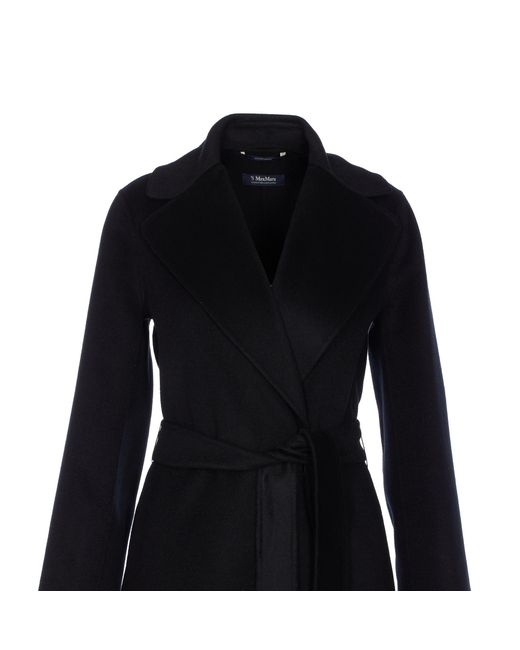 Max Mara Black 'S Paola Belted Coat