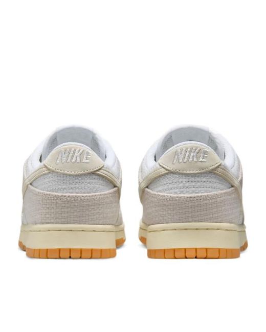 Nike White Dunk Low Retro Low-Top Sneakers for men