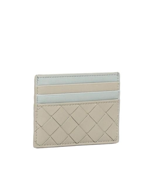 Bottega Veneta White Intrecciato Credit Card Case