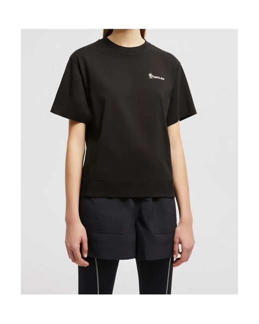 Moncler Black Grenoble Logo Print T-Shirt