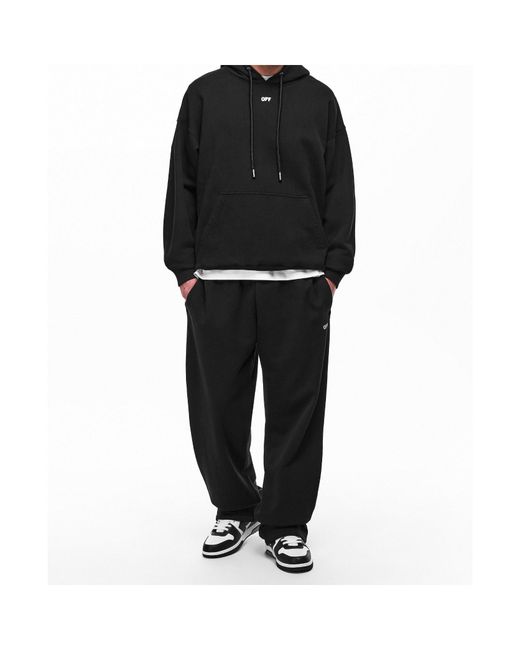 Off-White c/o Virgil Abloh Black Logo Pattern Sweatpants for men