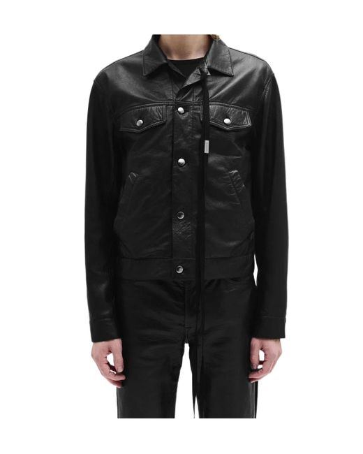 Ann Demeulemeester Black Raf Leather Jacket for men