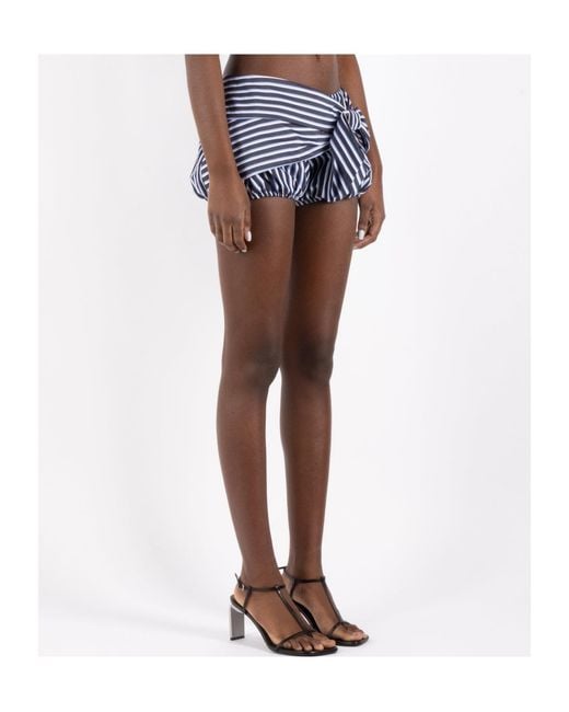 Rabanne Blue Striped Shorts
