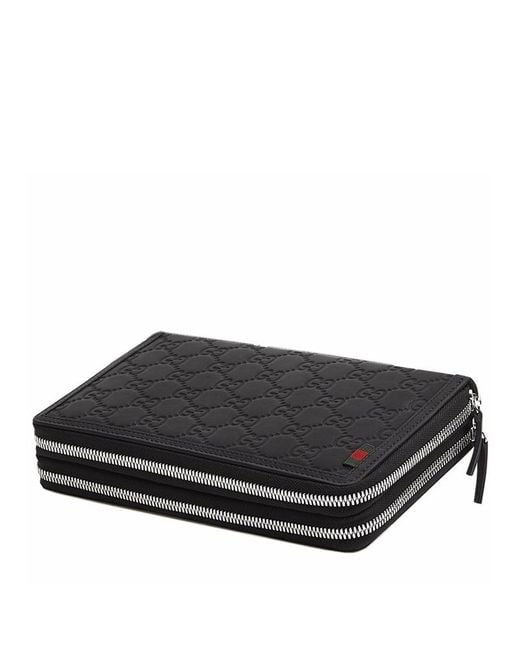 Gucci Black Double G Embossed Wallet for men