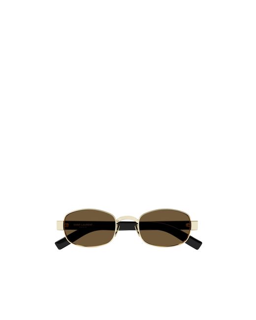 Saint Laurent White Eyewear Oval Frame Sunglasses