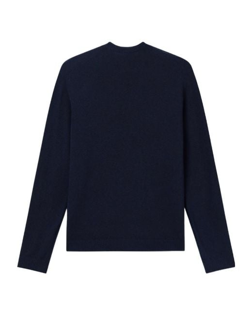 GIORGIO ARMANI X ALANUI Blue Giorgio Armani For Alanui Cashmere And Silk Crew-Neck Jumper for men
