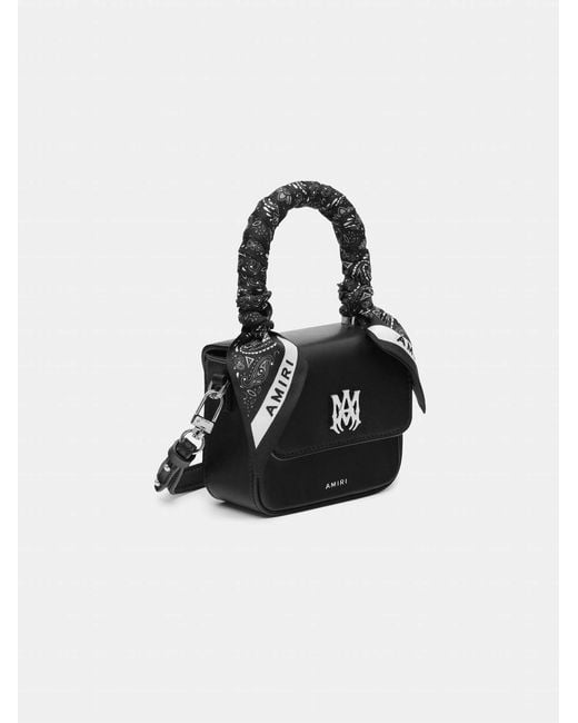 Amiri Black Logo Plaque Nano Tote Bag