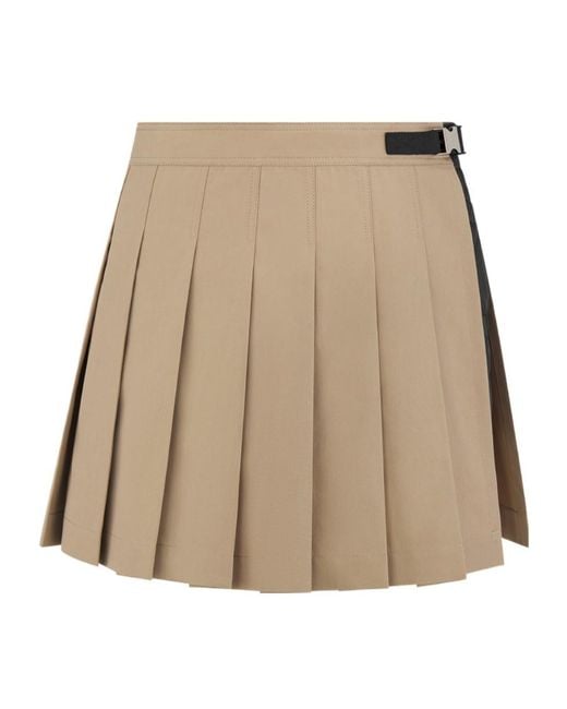 Dior Natural Christian Pleated Wrap Mini Skirt