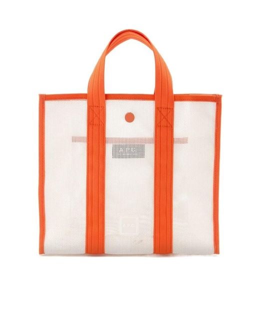 A.P.C. Red Trim-Handle Tote Bag