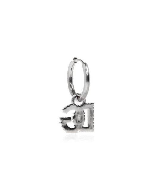 Dolce & Gabbana White Dg Pendant Single Earring for men