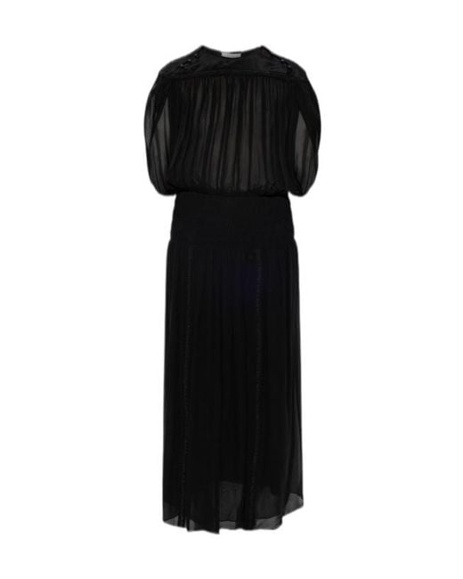 Isabel Marant Black Round Neck Short Sleeve Dress