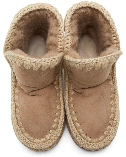 Mou Natural Ankle Snow Boots