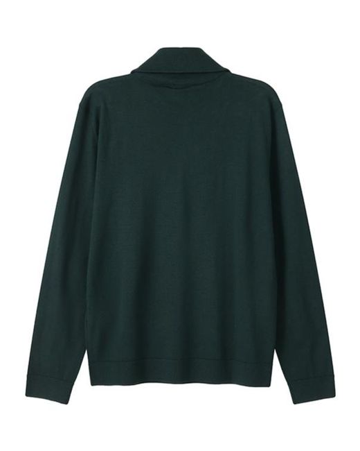 Emporio Armani Green Long-Sleeved Logo Sweater for men