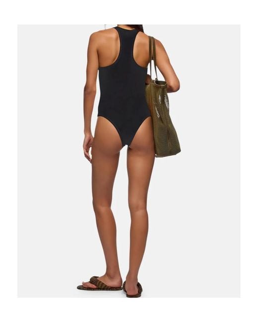 The Attico Black The One Piece Swimsuit